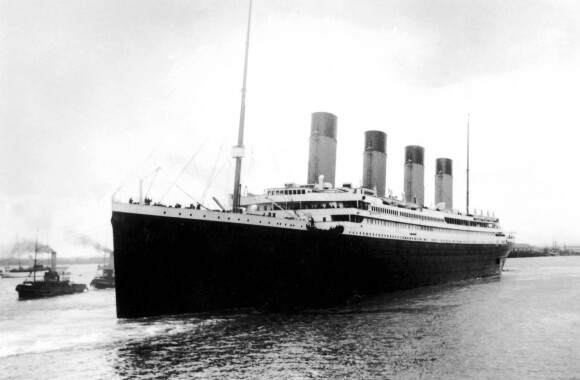 Le Titanic quittant Southampton le 10 avril 1912.
