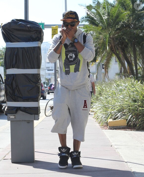 Le rappeur Khalil Sharief est allé rendre visite à son ami et comparse Justin Bieber à son domicile à Miami. Le 24 janvier 2014.