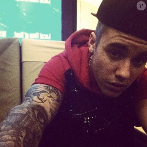 Justin Bieber a posté un selfie quelques heures après sa libération sur Instagram, le 25 janvier 2014.