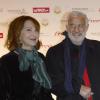 Nathalie Baye et Jean-Paul Belmondo - Dîner de gala du 93e Grand Prix d'Amerique au Pavillon d'Armenonville, le 25 janvier 2014.