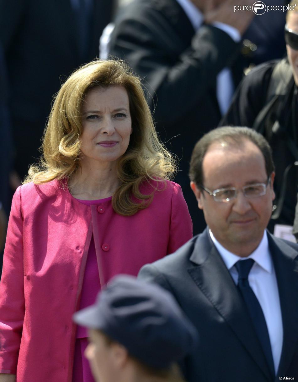  François Hollande et Valérie Trierweiler à Paris, le 14 juillet 2014.  