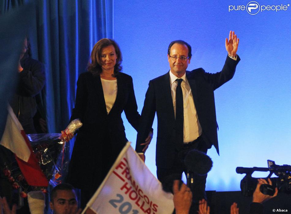 François Hollande et Valérie Trierweiler à Tulle, le 6 mai 2012.  