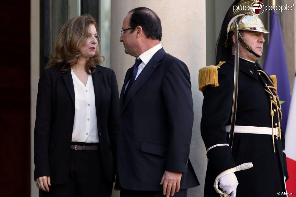  François Hollande et Valérie Trierweiler à Paris, le 18 février 2013. 