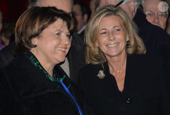 Exclusif - Martine Aubry et Claire Chazal - Nuit de Chine au Grand Palais à Paris, le 27 janvier 2014.