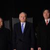 Cai Wu (ministre de la culture en Chine), Jean-Marc Ayrault et Zhai Zun (ambassadeur de Chine en France) - Exclusif - Nuit de Chine au Grand Palais à Paris, le 27 janvier 2014.