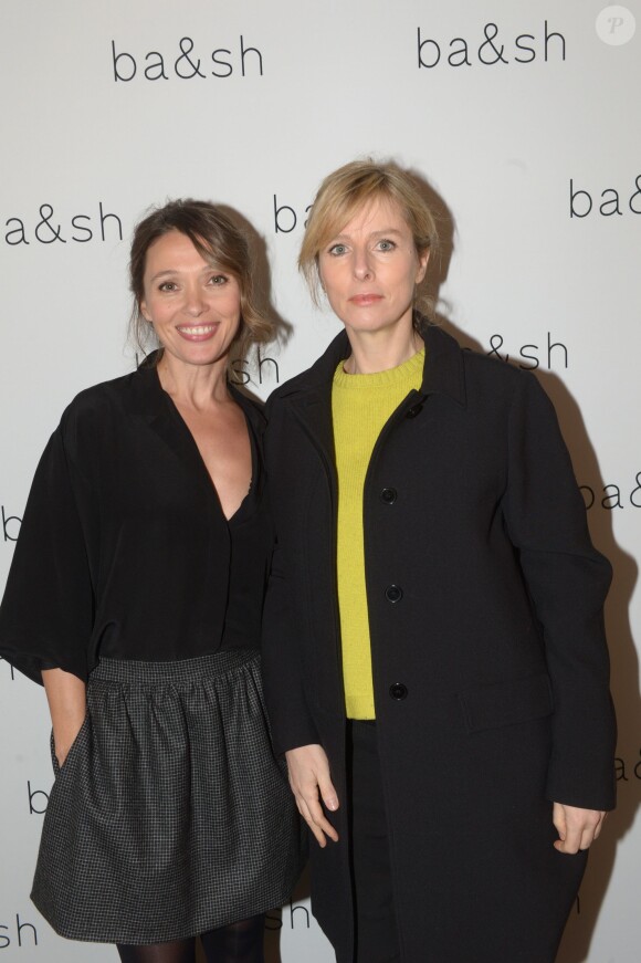 Anne Marivin et Karin Viard aux dix ans de la griffe ba&sh à Paris, le 29 janvier 2014.