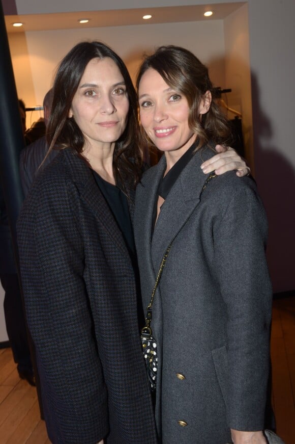 Géraldine Pailhas et Anne Marivin aux dix ans de la griffe ba&sh à Paris, le 29 janvier 2014.