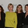 Karin Viard, Anne Marivin et les créatrices de ba&sh, Sharon Krielf et Barbara Boccara, aux dix ans de la griffe ba&sh à Paris, le 29 janvier 2014.
