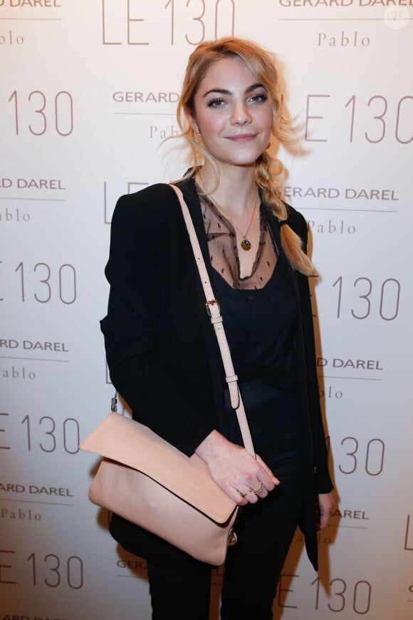 Margaux Avril lors de l'inauguration de la nouvelle boutique Gerard Darel, le 130, à Paris, le 30 janvier 2014.