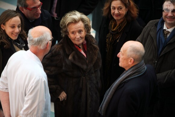 Bernadette Chirac, présidente de l'opération des Pièces jaunes, était à Lille, le 30 janvier 2014, pour remettre un chèque de 400 000 euros à la future maison familiale hospitalière (MFH). Elle y a rencontré Martine Aubry, maire de la ville.
