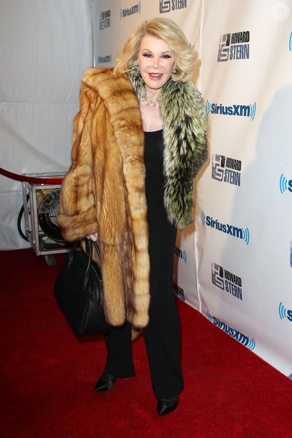 Joan Rivers assiste à la soirée d'anniversaire d'Howard Stern à l'Hammerstein Ballroom. New York, le 31 janvier 2014.