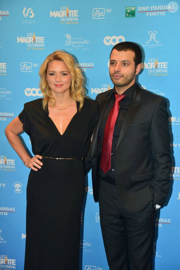 Virginie Efira et son compagnon Mabrouk El Mechri assistent à la 4ème Cérémonie des Magritte du Cinéma, au Square à Bruxelles, le 1er février 2014.