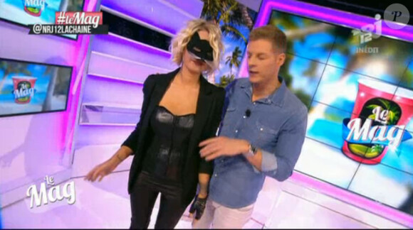 Caroline Receveur transformée en Catwoman sexy dans Le Mag de NRJ12 le 7 janvier 2014