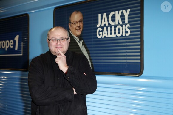 Jacky Gallois lors de l'inauguration du "Train Europe 1" pour les municipales 2014 à Paris le 2 février 2014