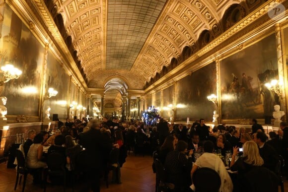 Le dîner de gala au profit de la Fondation AVEC au Château de Versailles, le 3 février 2014.