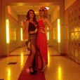 Lea Michele et Dianna Agron sur le tournage du 100e épisode de Glee. Janvier 2014.