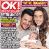 Peter Andre en couverture du magazine OK avec sa compagne Emily Mac Donagh et leur fille née le 7 janvier 2014.