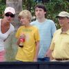 Bill Gates, sa femme Melinda et leur fils Rory le 25 mars 2012 à West Palm Beach en Floride