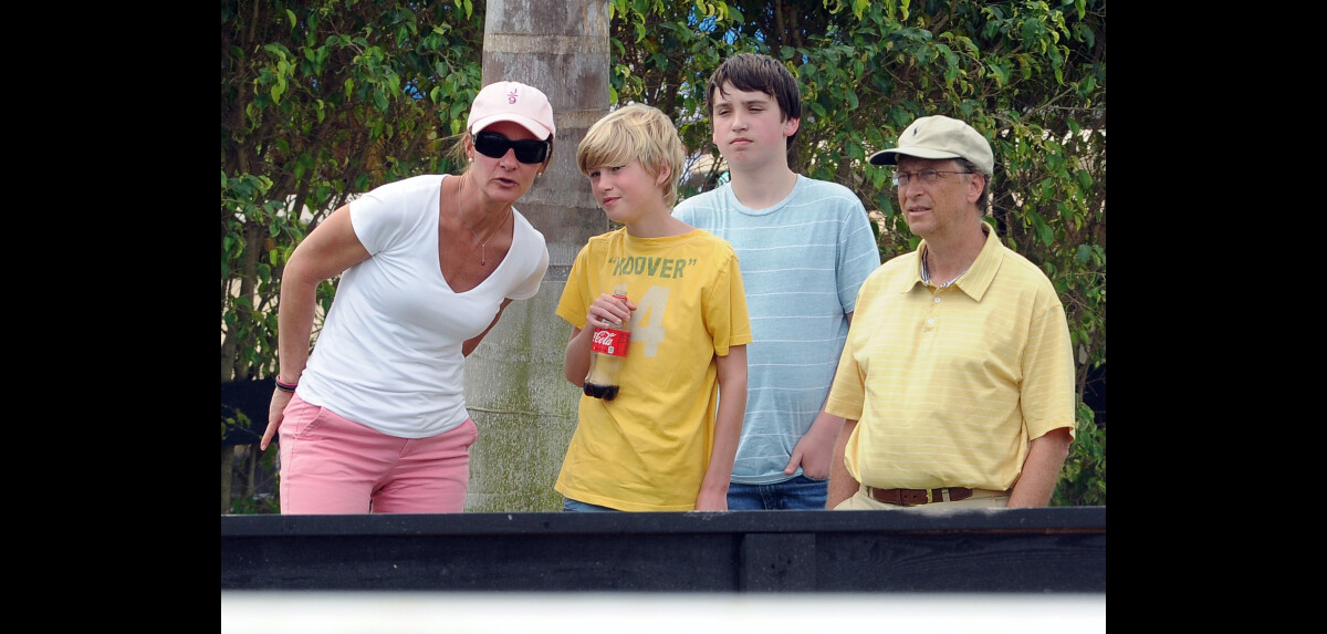 Photo Bill Gates, sa femme Melinda et leur fils Rory le 25 mars 2012