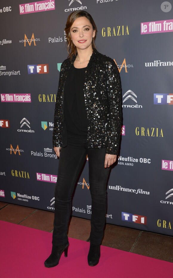 Sandrine Quétier lors de la 21e cérémonie des trophées du "Film Français" au palais Brongniart à Paris le 4 février 2014