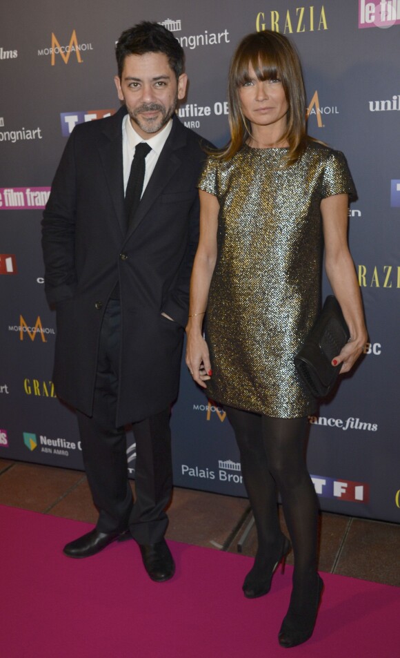 Manu Payet et Axelle Laffont lors de la 21e cérémonie des trophées du "Film Français" au palais Brongniart à Paris le 4 février 2014