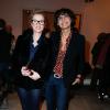 Karin Viard et Inès de la Fressange lors de la soirée organisée par la Maison Roger Vivier célèbrant la sortie du livre "Le Paris du Tout-Paris" d'Alexandra Senes à Paris, le 4 février 2014.