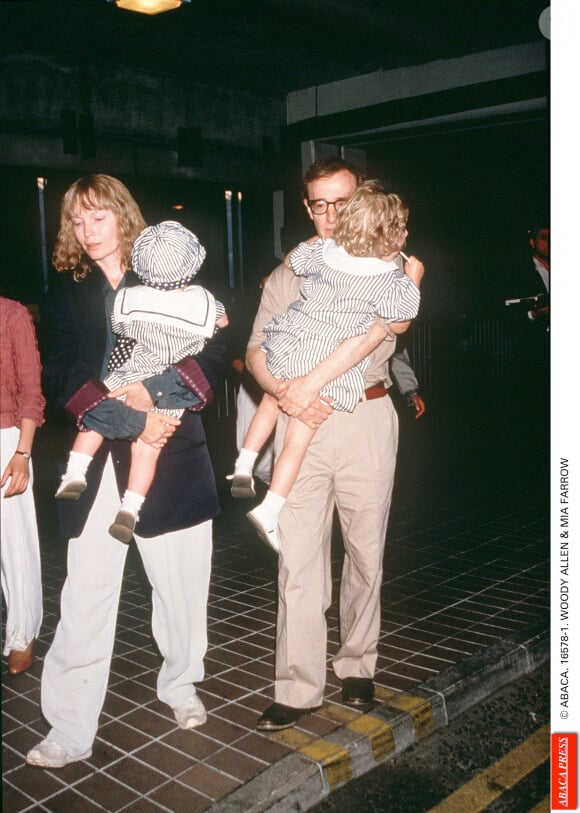 Mia Farrow, Woody Allen et leurs enfants (photo d'archives)