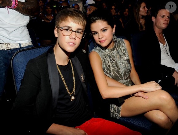 Justin Bieber et Selena Gomez lors des MTV Video Music Awards à Los Angeles, le 28 août 2011.