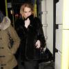 Lindsay Lohan est allée diner au restaurant "La Bodega Negra" avant de se rendre à une soirée dans le club "Cirque du Soir" à Londres. Le 18 janvier 2014.