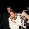 Lindsay Lohan quitte une boite de nuit, à Londres, le 12 janvier 2014.