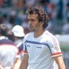 Michel Platini lors de la Coupe du monde 1986 au Méxique le 10 juin 1986. 