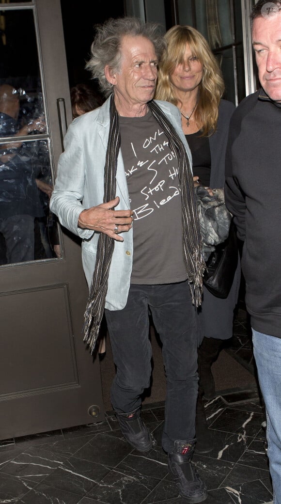 Keith Richards et sa femme Patti Hansen à Beverly Hills. Le 21 avril 2013 .