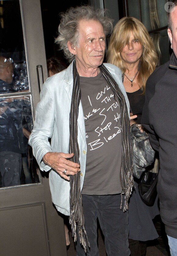 Keith Richards et sa femme Patti Hansen à Beverly Hills. Le 21 avril 2013 .