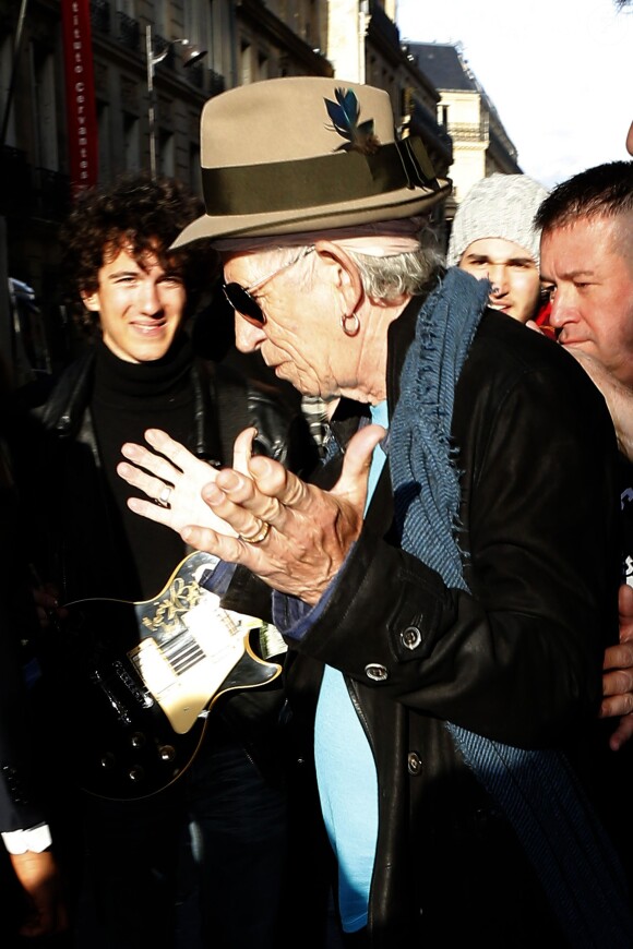 Keith Richards à Paris, le 6 février 2014.