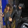 Nicole Scherzinger et Lewis Hamilton, amoureux et main dans la main à la sortie d'un studio de West London à Londres, le 7 février 2014
