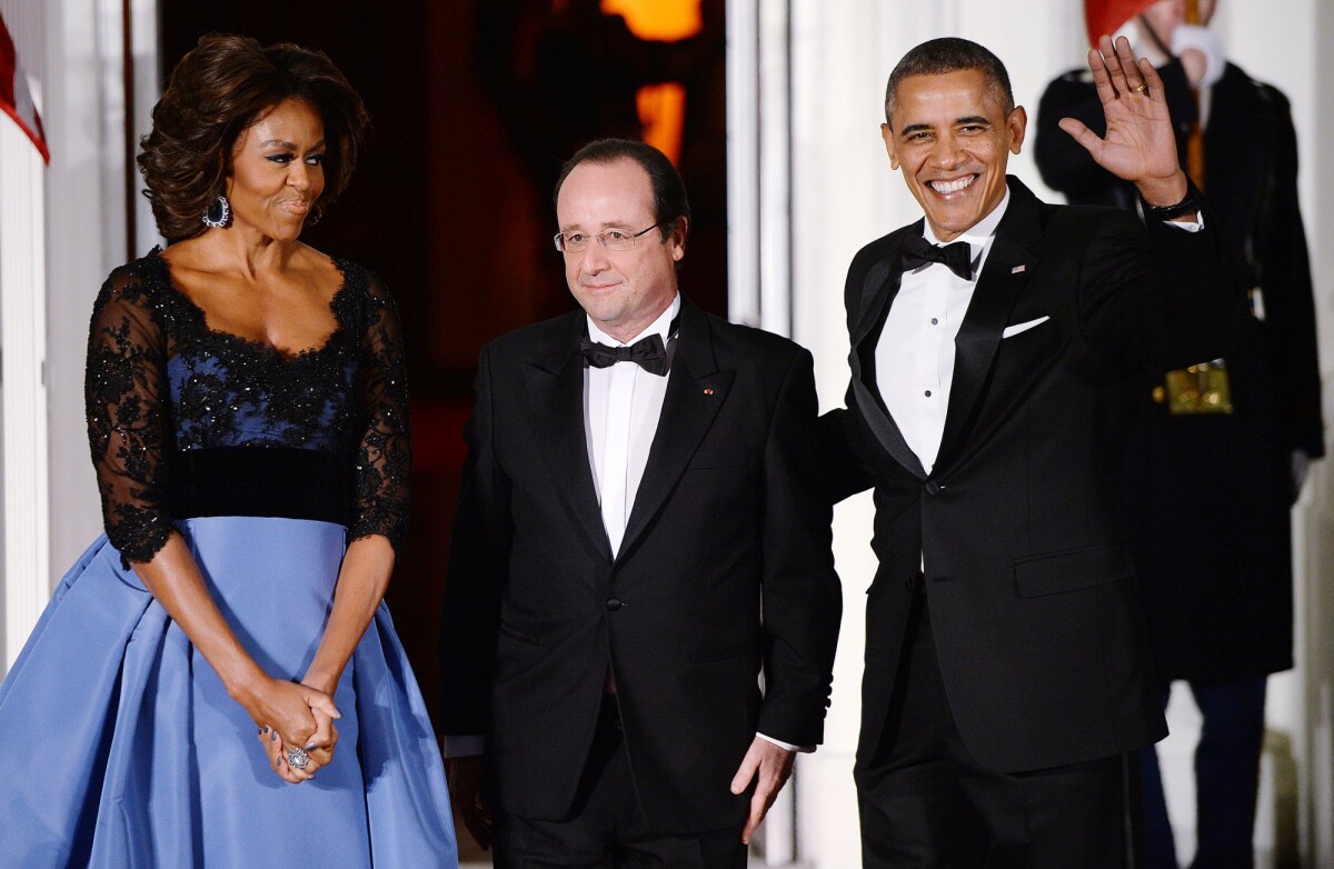 Photo : Barack Obama et Michelle Obama lors du dîner d'Etat organisé à ...