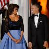 Barack Obama et Lady Michelle Obama lors du dîner d'Etat organisé à la Maison Blanche à Washington, le 11 février 2014.