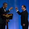 Barack Obama et François Hollande lors du dîner d'Etat organisé à la Maison Blanche à Washington, le 11 février 2014.