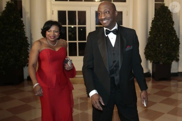Kenneth Frazier et Andrea Frazier lors du dîner d'Etat organisé à la Maison Blanche à Washington, le 11 février 2014.