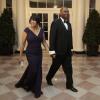 Anthony Foxx et son épouse Samara Foxx  lors du dîner d'Etat organisé à la Maison Blanche à Washington, le 11 février 2014.