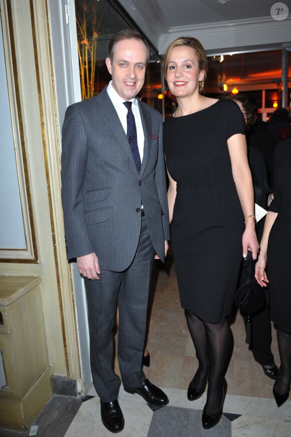 Le prince Jean et la princesse Philomena, duc et duchesse de Vendôme, lors du dîner du Crif à Paris le 9 février 2011