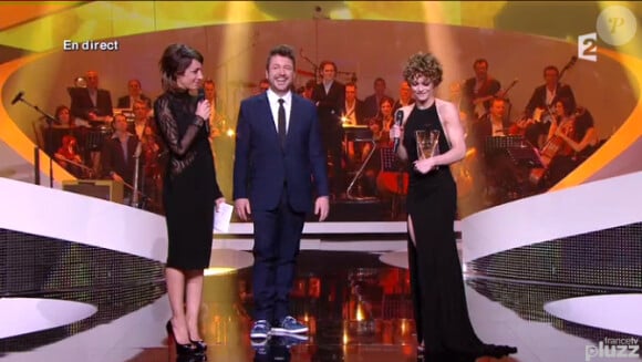 Vanessa Paradis sacrée interprète féminine de l'année - 29e cérémonie des Victoires de la Musique, au Zénith de Paris, le 14 février 2014.