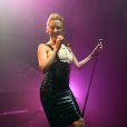 Kylie Minogue en concert à la Gaîté Lyrique pour le "Colette french kiss Love Music Night" à Paris, le 14 février 2014.