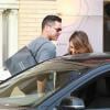 Jessica Alba et son mari Cash Warren font du shopping à "Barneys New York" à Beverly Hills. Le 15 février 2014