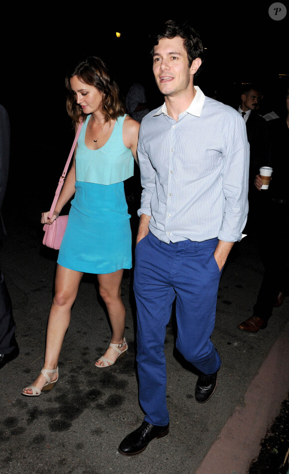 Leighton Meester et Adam Brody quittent une soirée à Los Angeles en juin 2013