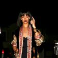 Rihanna se rend dans son restaurant préféré à Los Angeles, le 16 février 2014.