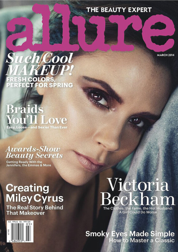 Victoria Beckham en couverture du magazine Allure. Mars 2014.