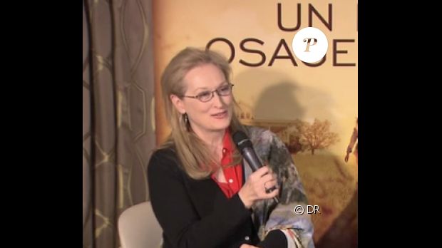 Conférence de presse de Meryl Streep à Paris le 14 février 2014 pour le film Un été à Osage County