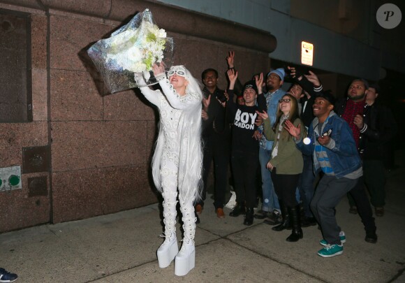 Lady Gaga dans les rues de New York, le 20 février 2014.