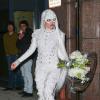 Lady Gaga à la sortie d'un studio à New York, le 20 février 2014.